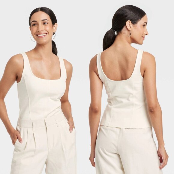 a new day Cream Tank Top - Picture 1 of 6